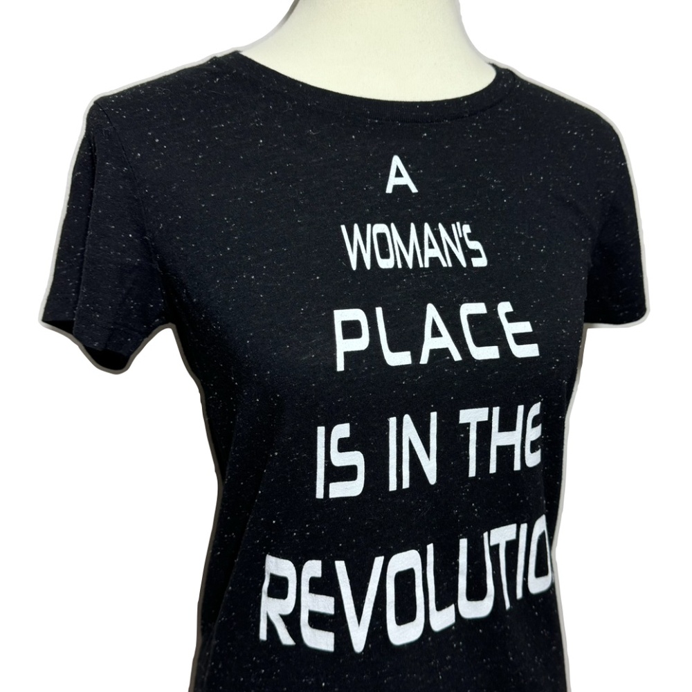A Woman's Place Is In the Revolution Black Matter T-Shirt Size Small